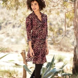 Peruvian Connection Vineyard Silk Dress Sz S